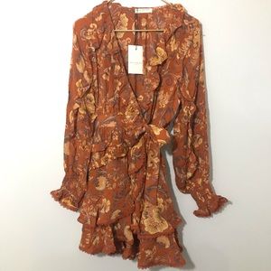 Spell  & the Gypsy Collective Aurora Long Sleeve Playdress in Burnt Ember XS